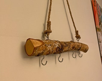 Rustic Wood Key Rack -  Entryway Organizer - Key Hooks - Key Hanger