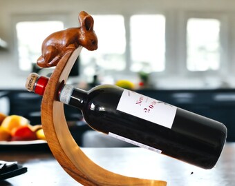 Weinhalter - Weinflaschenhalter aus Holz - Geschenk zum 21. Geburtstag für sie - Weihnachtsgeschenk für sie