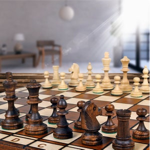 Giant Wood Chess Set 7 Inches Environmentally Friendly