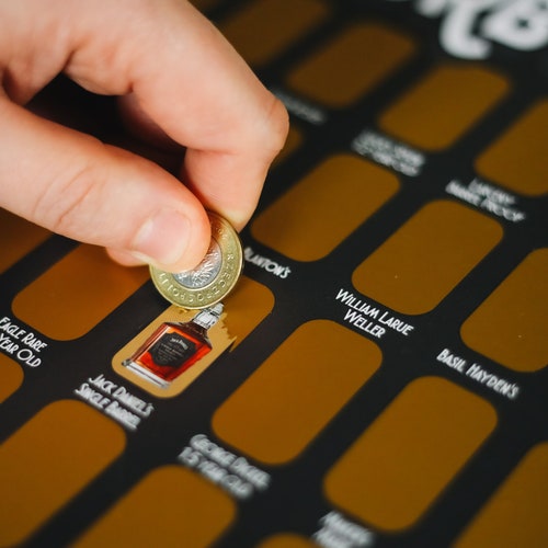 The Original Bourbon Scratch off Poster the 50 Best Bourbons Etsy