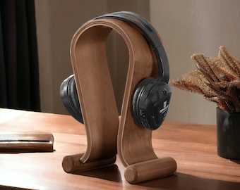 Wood Headphone Holder / Headphone Stand / Christmas Gift for Him