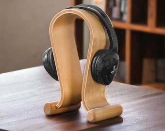 Headphone Stand - Wooden Headphone Stand - Wood headphone holder - Modern Headphone Stand - Christmas Gift