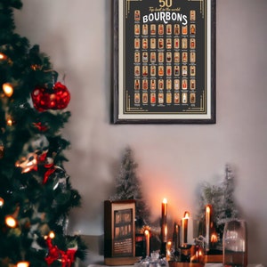 50 Best Bourbons or Whiskey Scratch Off Poster For Whiskey Lover, Bar, Game Room or Man Cave Chistmas Gift for him image 9