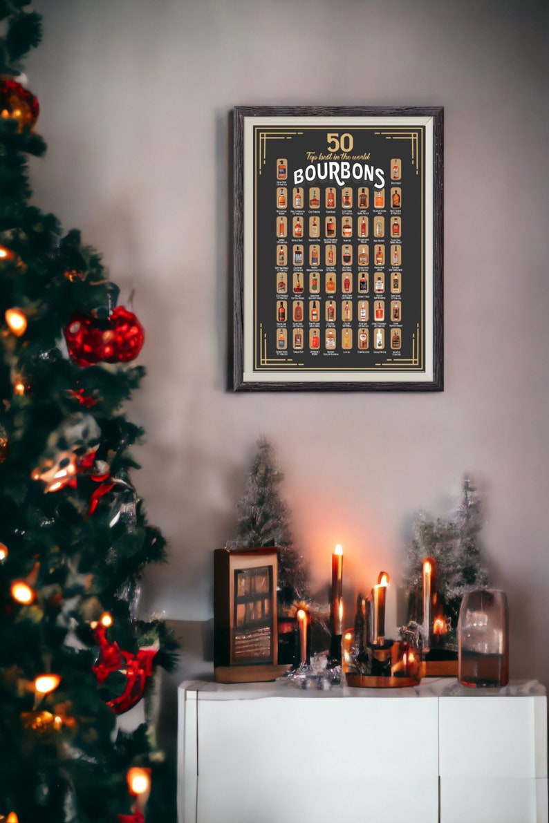 50 Best Bourbons or Whiskey Scratch Off Poster For Whiskey Lover, Bar, Game Room or Man Cave Chistmas Gift for him image 9