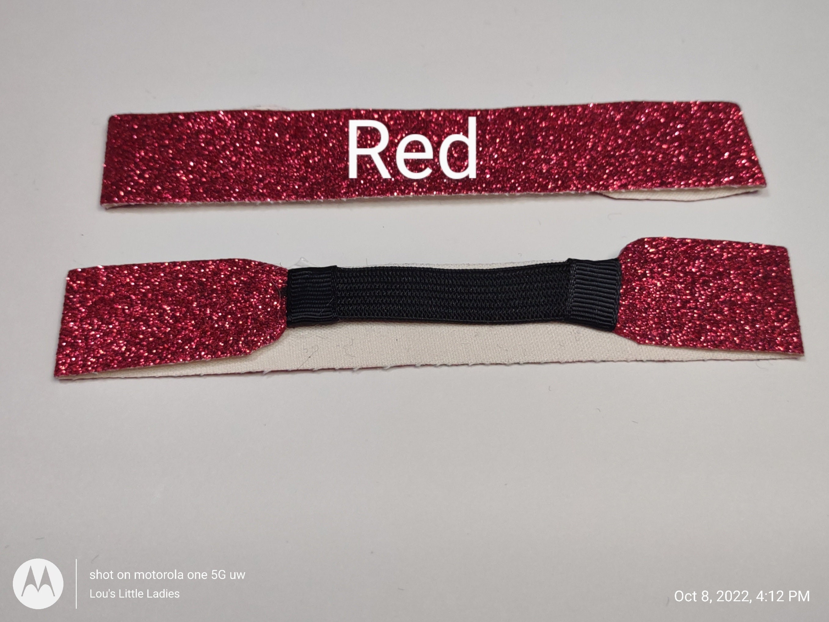 Elastisches Glitzer-Wickelband Für DIY – 13,7 M Länge – Rot – Perfekt Für Haarbänder & Bastelprojekte