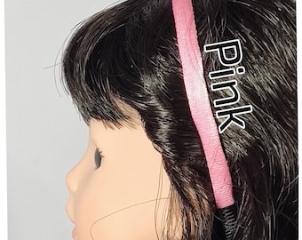 18.5cm metal Satin headbands for Wellie Wishers, Glitter Girls and Paola Reina Dolls