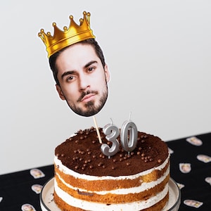 "Gesicht Tortendeko ""Gesicht"" - 1., 21., 30., 40., 50., 60., 70. Geburtstag - 30. Geburtstag"