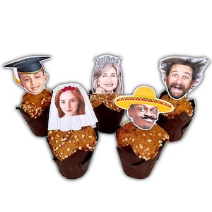 Custom Face Photo Cupcake Topper, Bachelor Cupcake Topper, Personalized Cupcake Toppers
