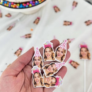 Aangepaste verjaardagsconfetti met gezicht - 30e verjaardagsversieringen / grappige tafeldecoraties 30e verjaardag - gelukkige verjaardagsconfetti