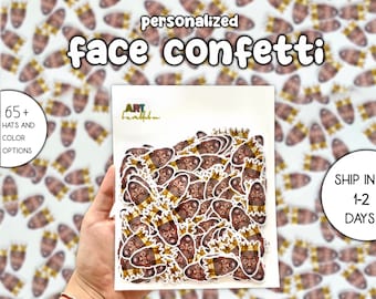 Custom Face Confetti /  Bachelorette Party Decorations / 40th, 50th, 60th, 70th