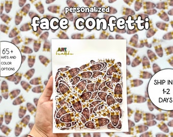 Custom Face Confetti /  Bachelorette Party Decorations / 40th, 50th, 60th, 70th