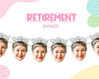 Custom Retirement Banner - Happy Retirement Garland - Retirement Party Decorations