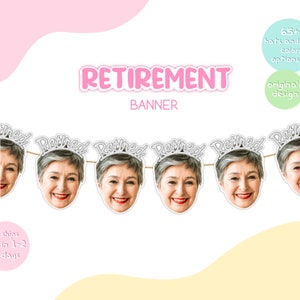 Custom Retirement Banner - Happy Retirement Garland - Retirement Party Decorations