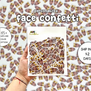 Custom Face Confetti /  Bachelorette Party Decorations / 40th, 50th, 60th, 70th