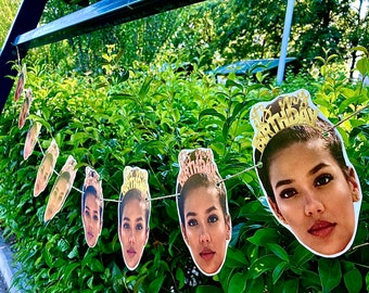 Custom Face Photo Banner,  Personalized Birthday Banner