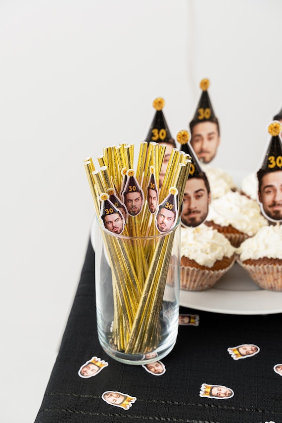 Custom Birthday Straws - Funny Birthday Decor - 1st, 21st, 40th, 50th, 60th, 70th Birthday - 30th Birthday Party