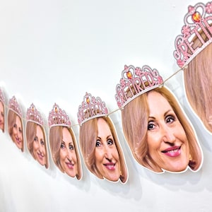 Personalized Face Retirement Banner - Happy Retirement Garland - Office Party Decor - Retirement Party Decorations for women