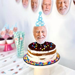 60 Geburtstag Tortenstecker Personalisiert - Lustige Tischdekoration 60 Jahre Geburtstag - Party Tortenstecker 60 Jahre Geburtstag