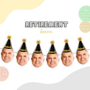 Custom Retirement Banner - Happy Retirement Garland - Retirement Party Decorations