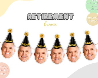 Custom Retirement Banner - Happy Retirement Garland - Retirement Party Decorations