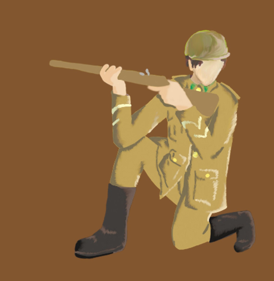 Soldier Minimalist Painting Digital File Etsy