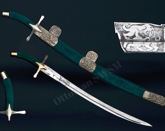 Seljuk Period Style  Hand forged Sword in Carbon Steel Sword