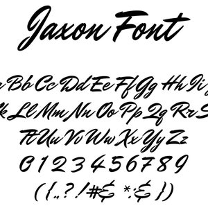 Fonte Jaxon, fonte script, fonte cursiva, fonte manuscrita, fonte de caligrafia, moderna, fonte para Cricut, fonte Procreate, fonte Canva, fonte estética.