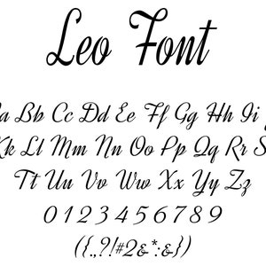 Fonte Leo, fonte script, fonte cursiva, fonte manuscrita, fonte de caligrafia, moderna, fonte para Cricut, fonte Procreate, fonte Canva, fonte estética.
