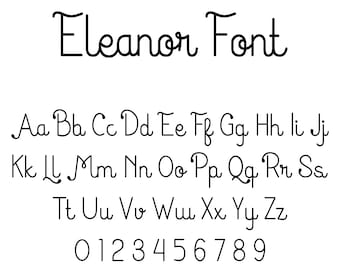 Eleanor Font SVG, Font Download, Olivia Alphabet SVG, Font SVG, Digital Download, Svg Download, Cricut Font, Cursive Font Svg, File Svg