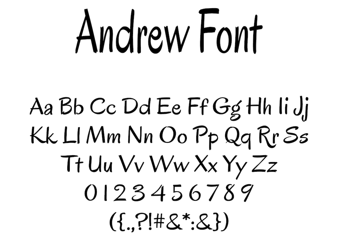Andrew Font, Script Font, Cursive Font,handwritten Font,calligraphy ...