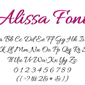 Alissa Font - Handwritten Script Font, Cricut Fonts, Procreate Font, Retro Font, Modern Font, Cursive Font, Fonts for Cricut, Goodnotes