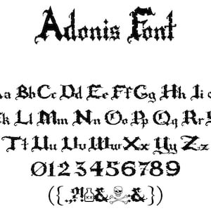 Adonis Font,script Font, Cursive Font,handwritten Font, Calligraphy ...
