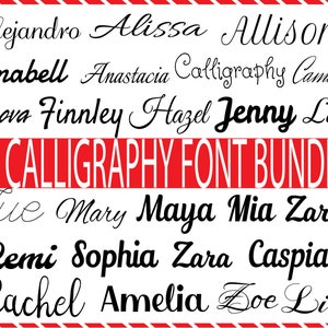 25 Calligraphy Font Bundle - Font Bundle, Cricut, Canva Font, Script Font, Fonts, Digital Fonts,Procreate Fonts,Crafting,JPG Font,Commercial