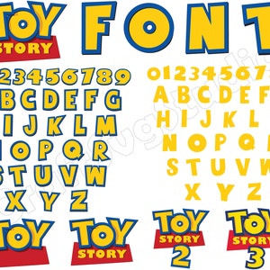 Toy Story FONT SVG, Download instantâneo, Toy Story Alphabet SVG, Toy Story ClipArt, Toy Story Alphabet Letras e números Svg, Toy Story Svg