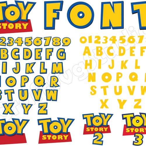Toy Story FONT SVG Instant Download Toy Story Alphabet SVG - Etsy