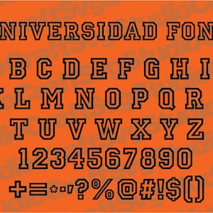 UNIVERSIDAD-lettertype SVG, sport Jersey lettertype clipart, Varsity lettertype Svg, Instant Download, lettertype Svg, digitale download, alfabet Svg, College Svg