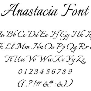 Fonte Anastacia, Fonte Script, Fonte Cursiva, Fonte Heart, Fonte Caligrafia, Moderna, Fonte para Cricut, Fonte Procreate, Fonte Canva, Fonte Manuscrita