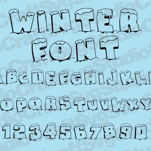 WINTER SCHRIFTART SVG, Schnee Schrift SVG, Schnee Alphabet Kunst, Sofortiger Download, Schnee Schrift, Winter Alphabet Schrift, Schnee ClipArt, Schnee Cricut, Schrift dafür