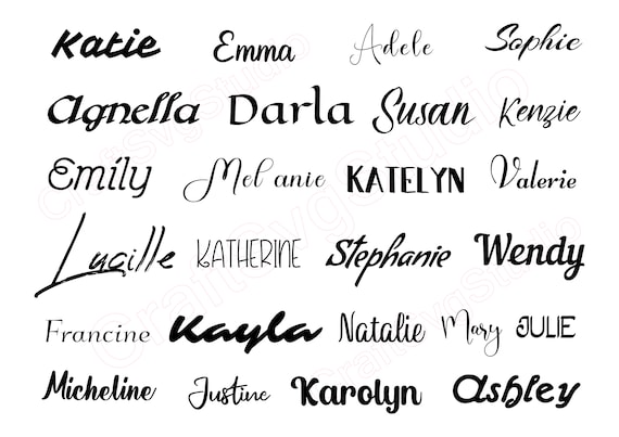 Cursive Fonts Names
