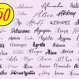 50 polices de caractères SVG, Svg de lot de polices cursives, police ClipArt, police Cursive pour Cricut, Svg de l'alphabet, Svg de polices de calligraphie, ClipArt