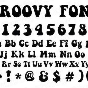 GROOVY FONT SVG, Retro Alphabet Svg, Vintage Font Svg, Groovy Alphabet Svg, Retro ClipArt, Retro Font Svg, Groovy ClipArt, Font Svg, Cricut