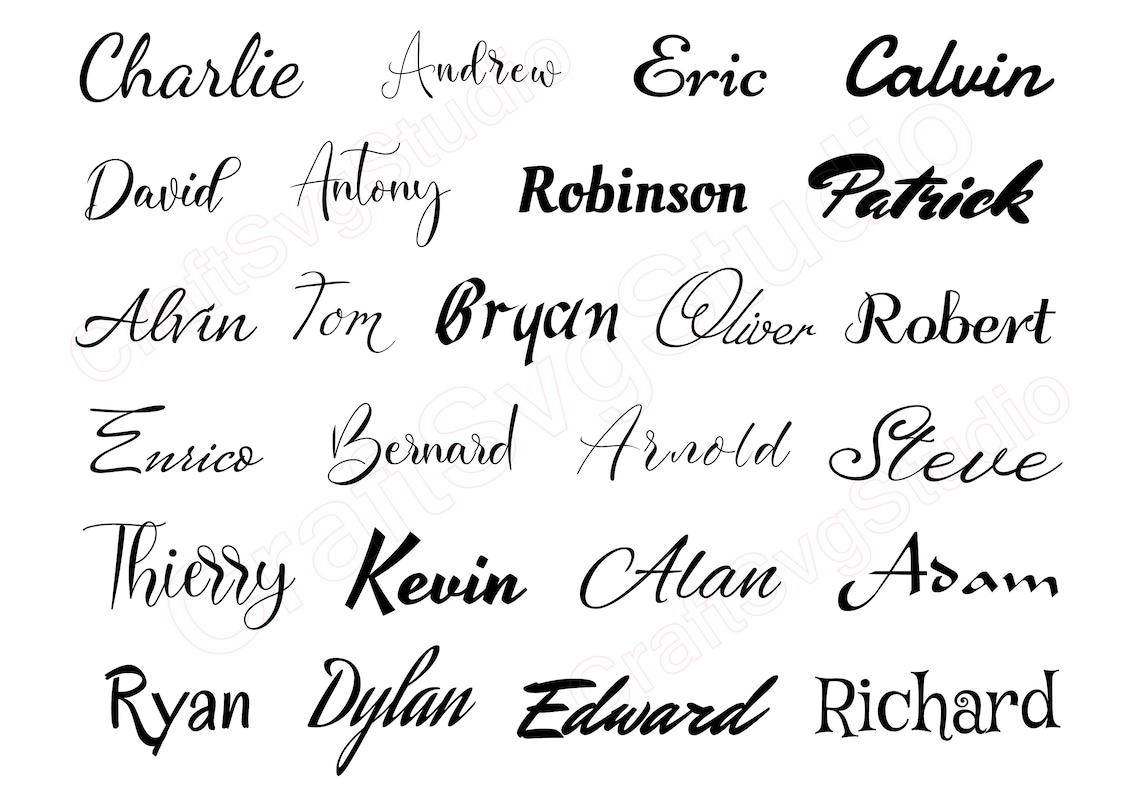 25 Cursive Fonts SVG Bundle Handwritten Fonts SVG Font - Etsy