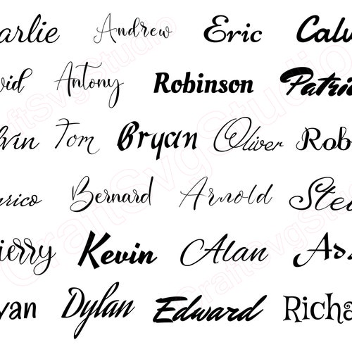 25 Cursive Fonts SVG Bundle Handwritten Fonts SVG Font - Etsy