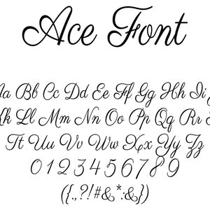 Font Ace, Font Script, Font corsivo, Font scritto a mano, Font calligrafico, Font moderno, Font per Cricut, Font Procreate, Font Canva, Font estetico.