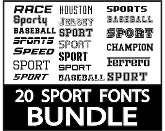 SPORT FONT Bundle, Instant Download, Sport Alphabet, Sport Numbers, Athletic Font, Sport Letters, Sport ClipArt, Sport Font ttf, Sport ttf