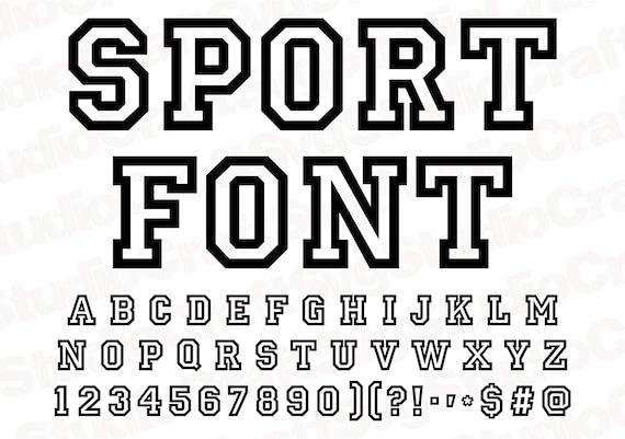 SPORT FONT SVG Instant Download Sport Alphabet Svg Sport - Etsy