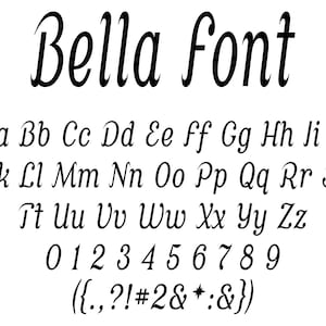 Bella Font, Cursive Font, Calligraphy Font, Modern, Font for Cricut ...