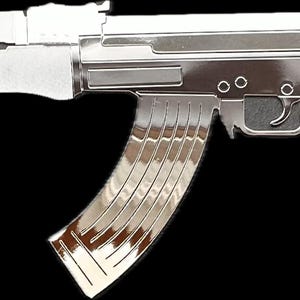 AK 47 METALLIC STICKER, Kalashnikov, ak 74, metallized assault rifle