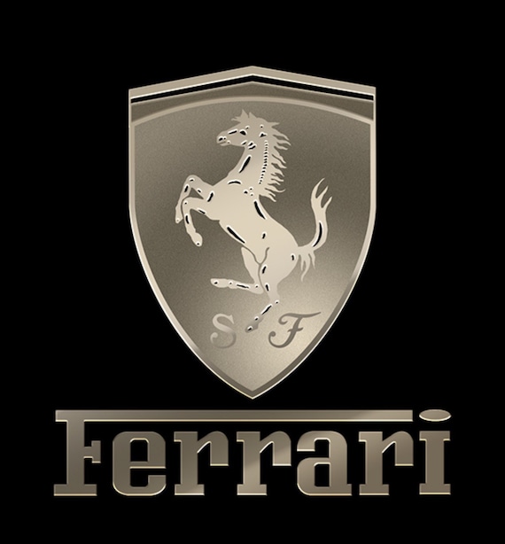 Metal Stickers FERRARI Niquel Adhesive Logo Pegatina Car Laptop  Personalised Computer Stickers Steel Silver Metallic Luxury Label -   Australia