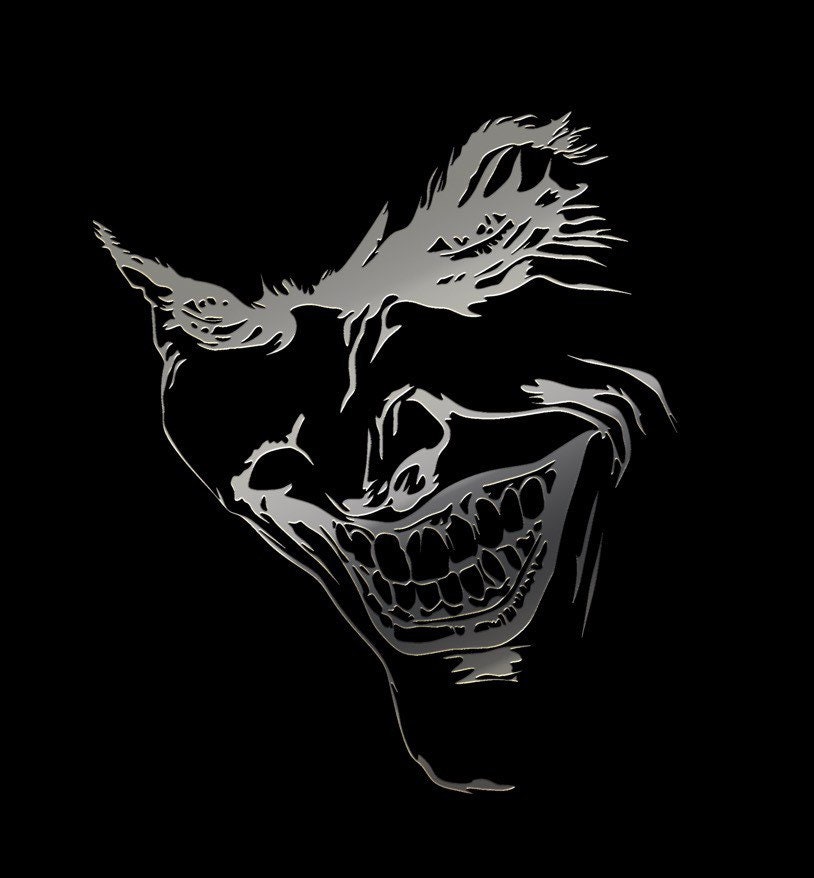 Metallic JOKER stickers Logo Pegatina car laptop personalised Etsy